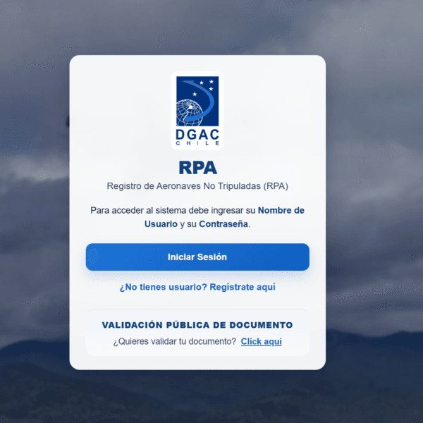 La DGAC habilita su nueva plataforma en línea para registrar drones (RPA)